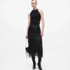 Halterneck-top med rhinestones