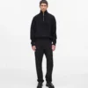 Halvzip-rullekravesweater