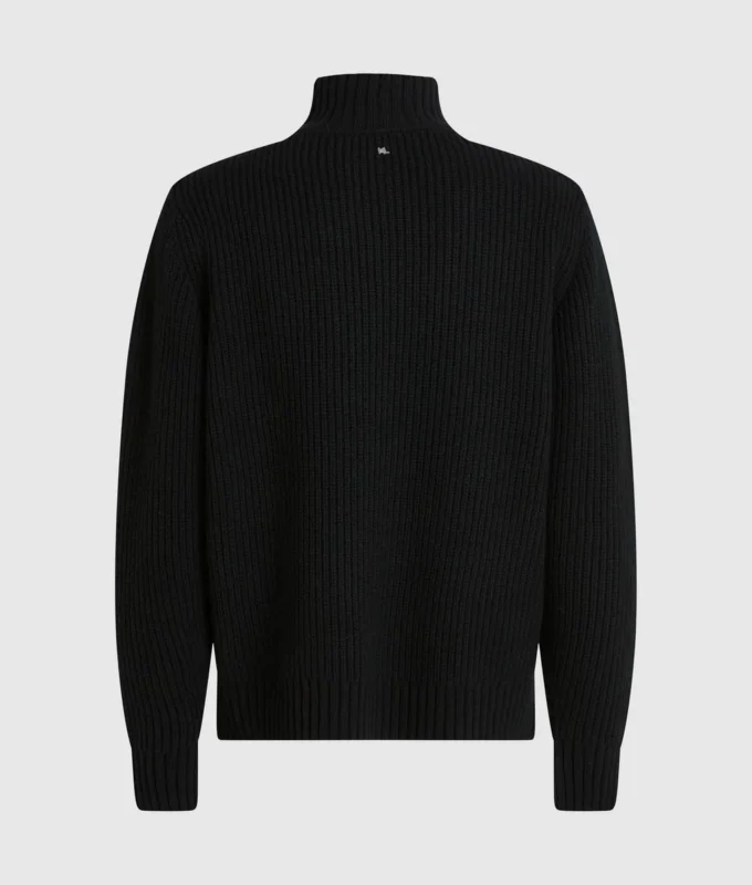 Halvzip-rullekravesweater