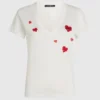 Hjerter V-hals T-shirt
