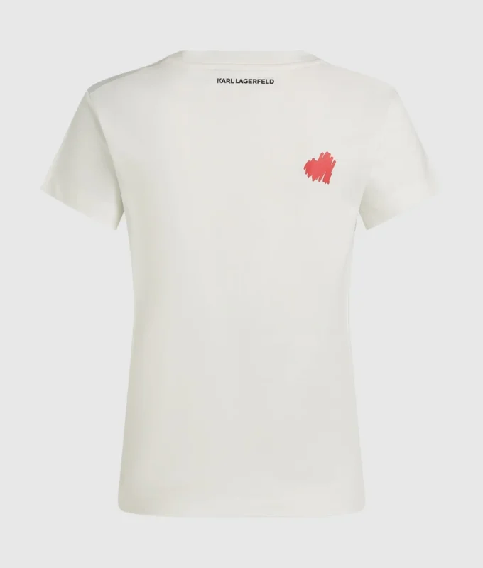 Hjerter V-hals T-shirt