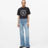 Højtaljede jeans med udsvungne ben