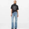 Højtaljede jeans med udsvungne ben