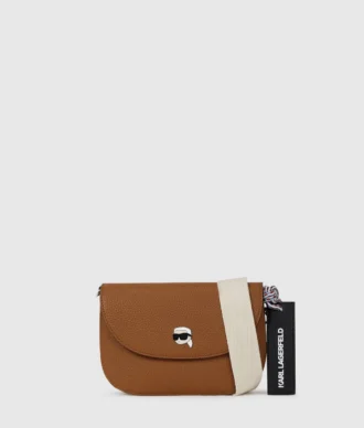 Ikon crossbody-taske i pebble-læder