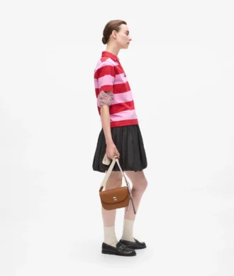 Ikon crossbody-taske i pebble-læder