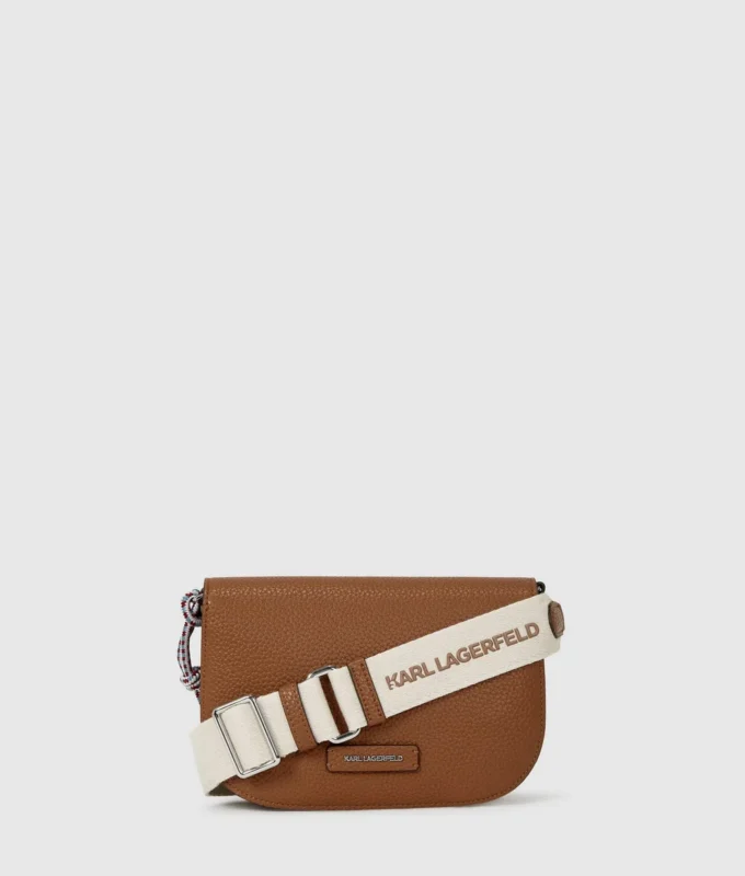 Ikon crossbody-taske i pebble-læder
