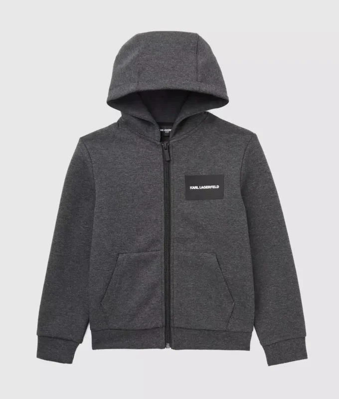 Ikon-hoodie med lynlås til drenge
