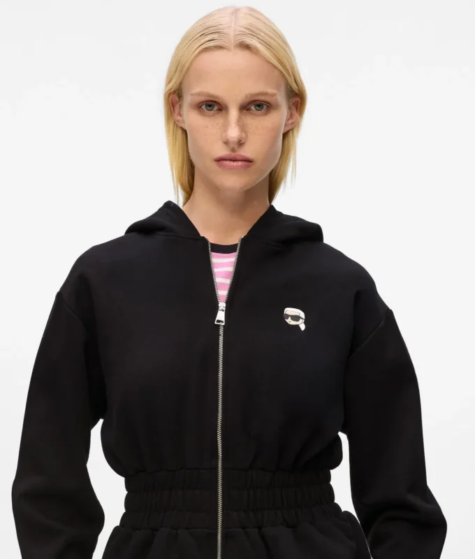 Ikon hoodie med snøre og lynlås