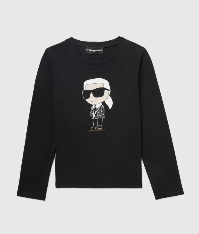 Ikon langærmet T-shirt til piger