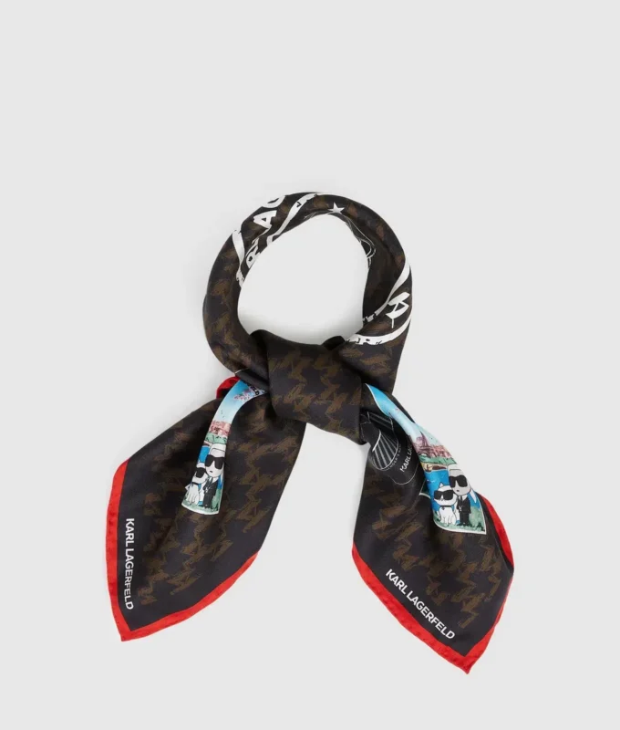 Ikon Monogram rejsefrimærke tørklæde
