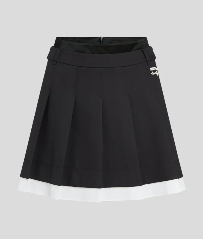 IKON PLISSERET MINI-NEDERDEL
