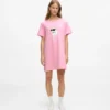 Ikon pyjamas-kjole med rhinestones
