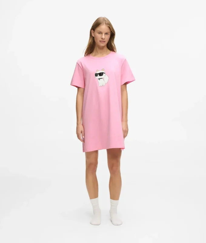 Ikon pyjamas-kjole med rhinestones