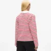 Ikon stribet langærmet poloshirt