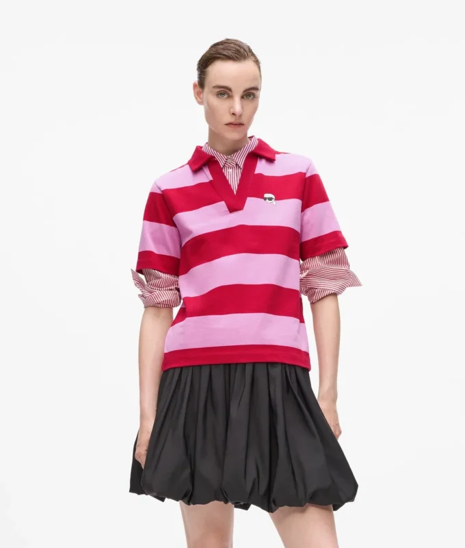 Ikon stribet poloshirt