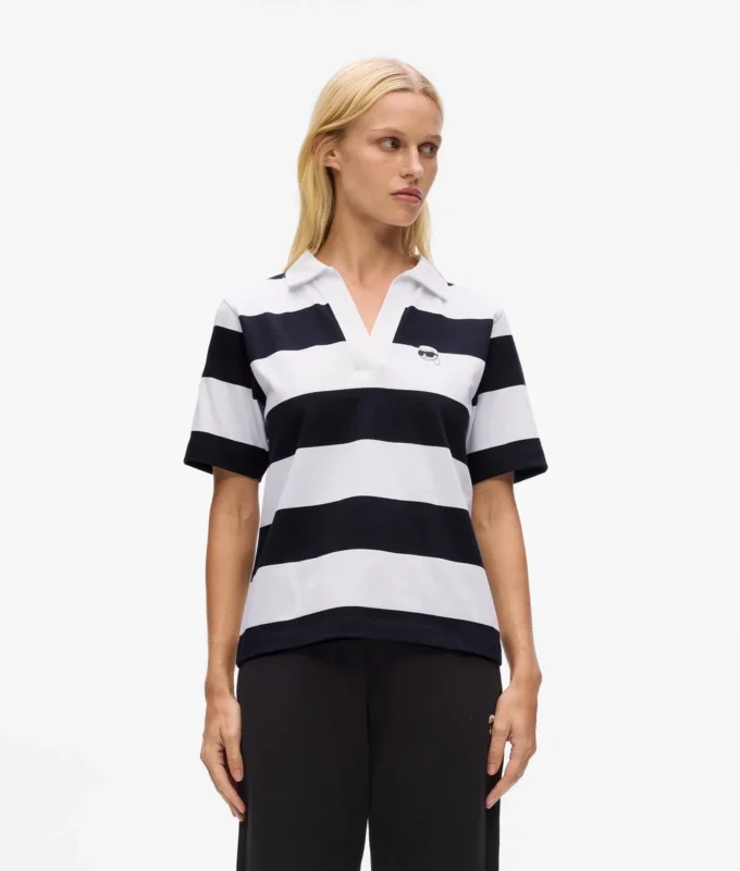 Ikon stribet poloshirt