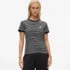 Ikon stribet rib-T-shirt
