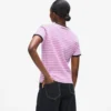 Ikon stribet rib-T-shirt