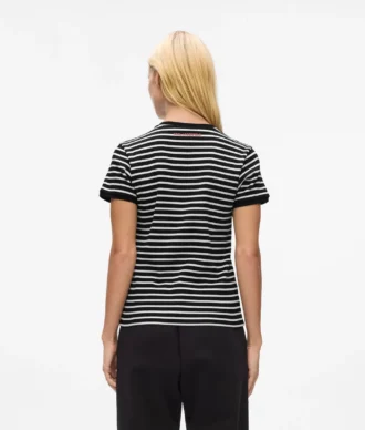Ikon stribet rib-T-shirt
