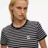 Ikon stribet rib-T-shirt