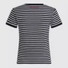 Ikon stribet rib-T-shirt