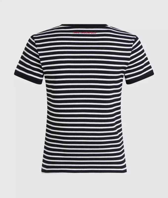 Ikon stribet rib-T-shirt