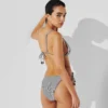 IKON STRIPED TRIANGLE BIKINI TOP