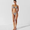 IKON STRIPED TRIANGLE BIKINI TOP