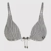 IKON STRIPED TRIANGLE BIKINI TOP