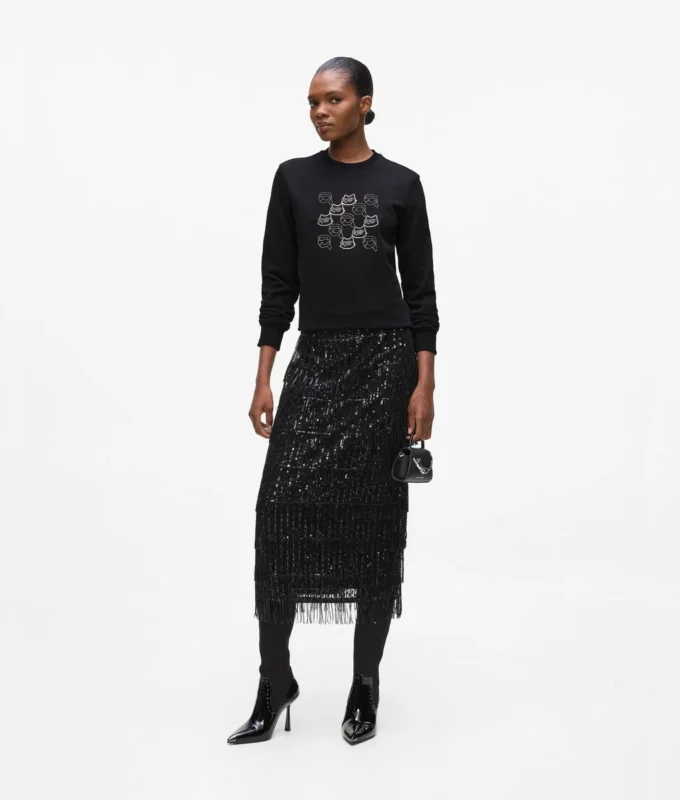 Ikon-sweatshirt med rhinestones