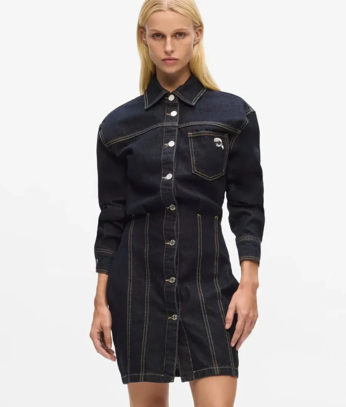 Ikonisk denimskjortekjole