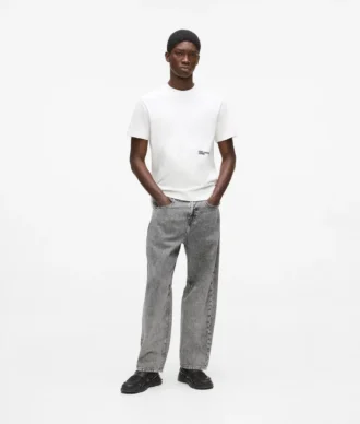 Jeans med bukser i tøndeform