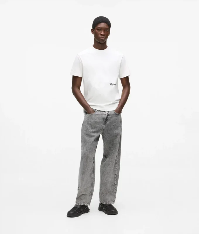 Jeans med bukser i tøndeform