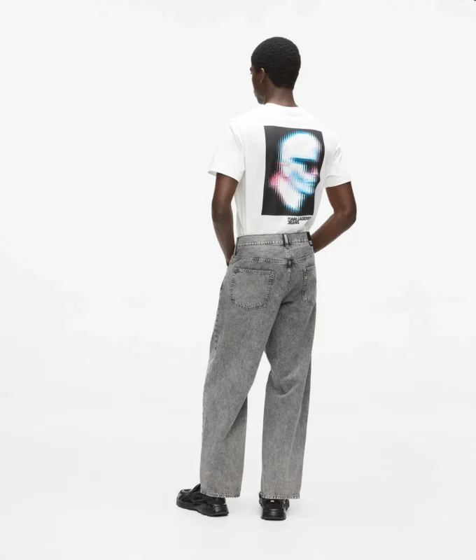 Jeans med bukser i tøndeform