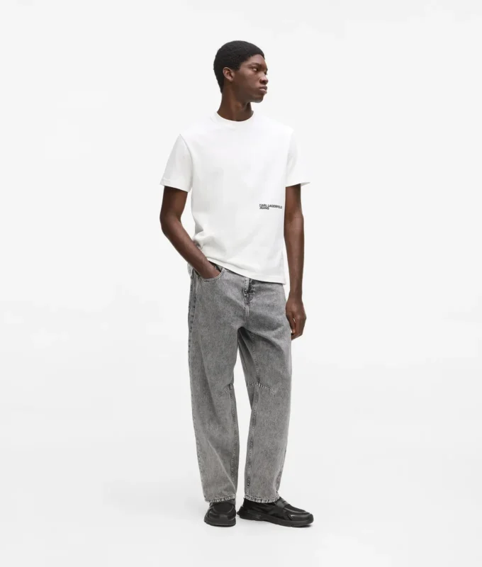 Jeans med bukser i tøndeform