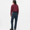 Jeans med høj talje og lige ben