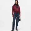 Jeans med høj talje og lige ben