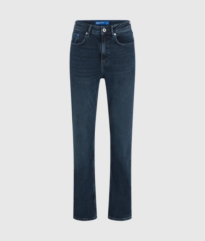 Jeans med høj talje og lige ben