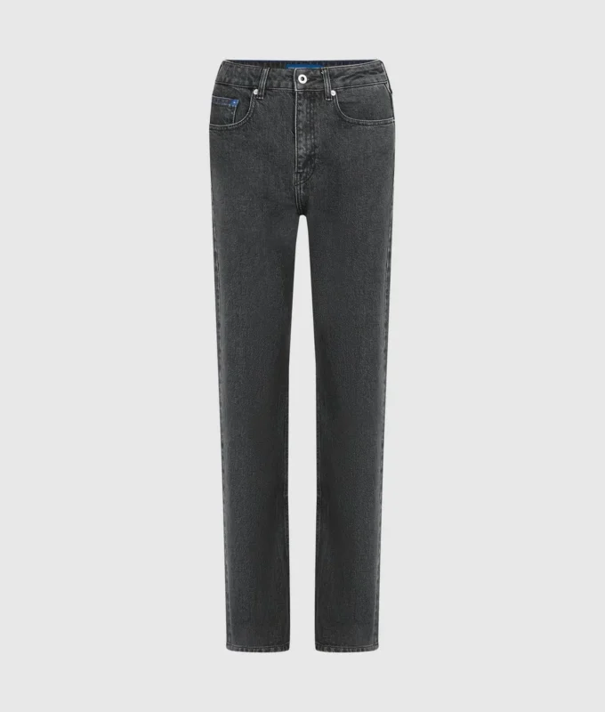 Jeans med høj talje og lige ben