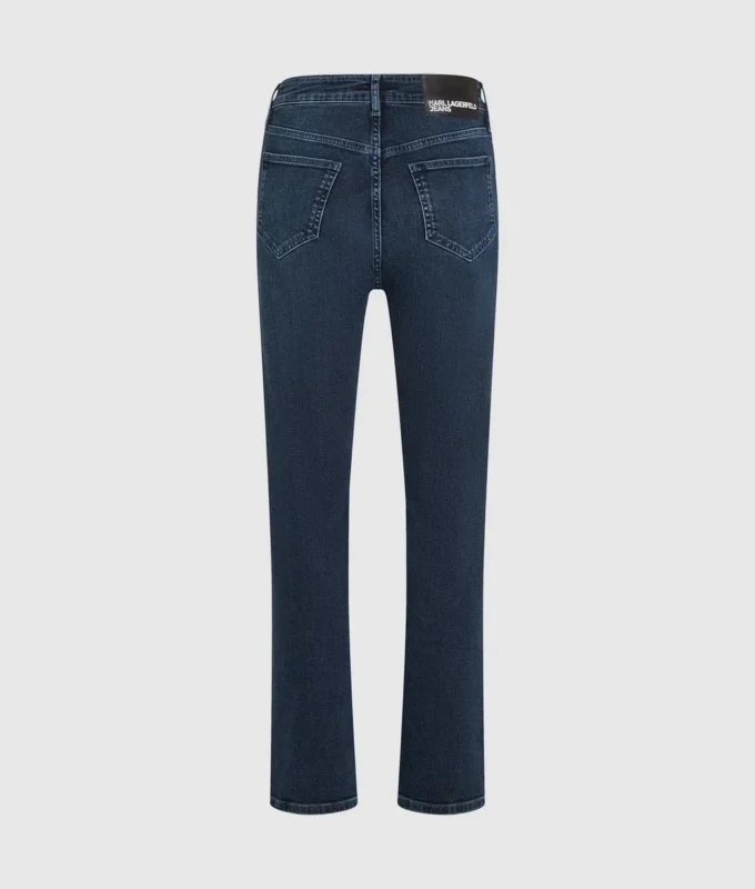 Jeans med høj talje og lige ben