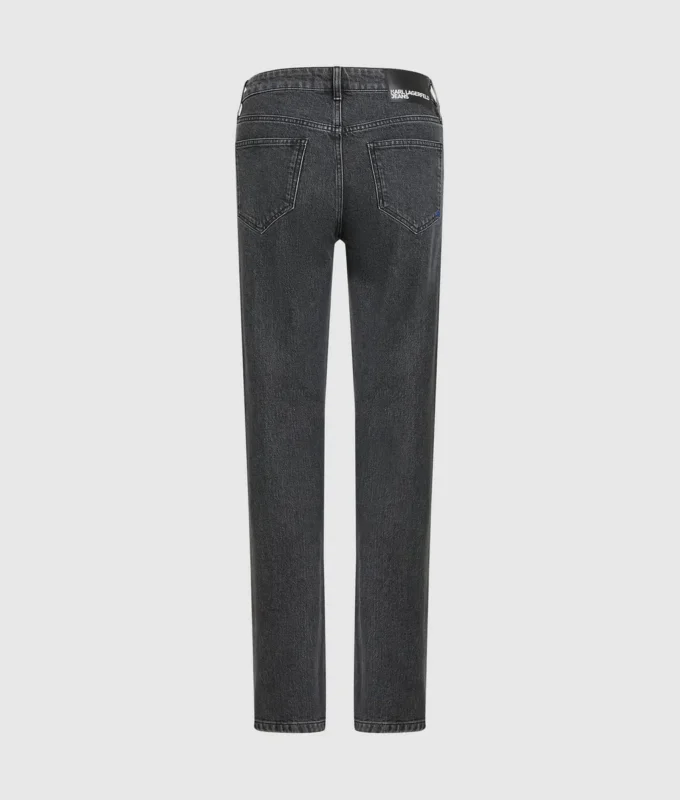 Jeans med høj talje og lige ben