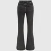 Jeans med høj talje og udvidede ben