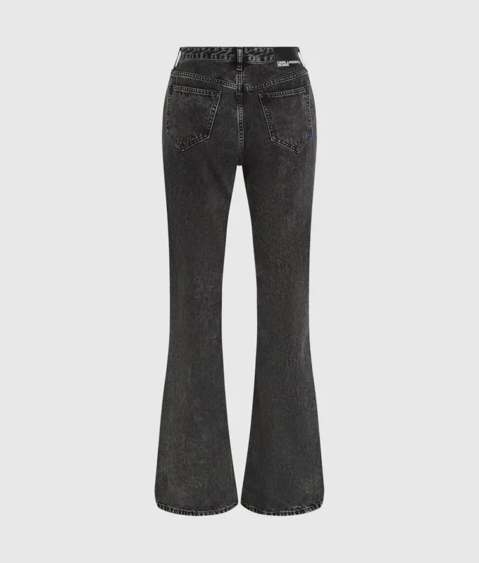Jeans med høj talje og udvidede ben