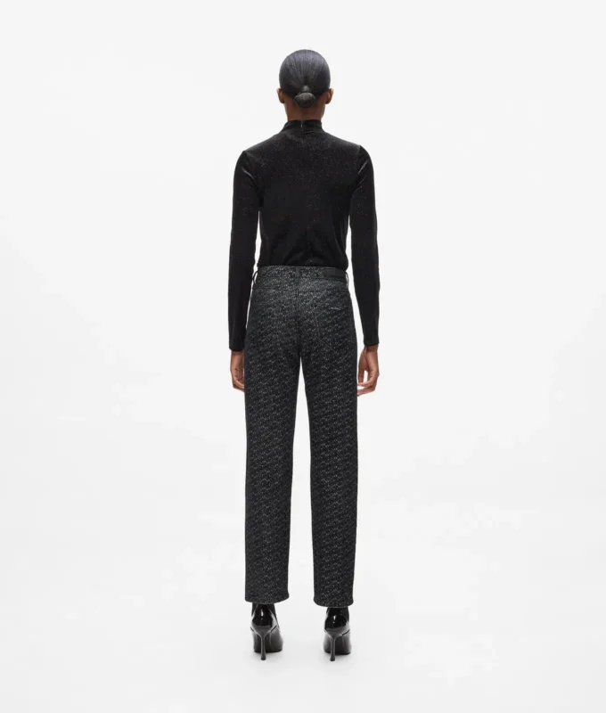 Jeans med print overalt
