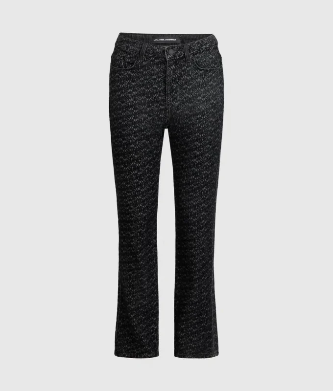 Jeans med print overalt