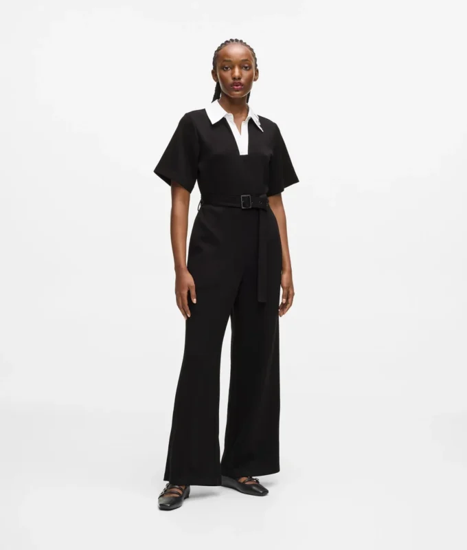 Jumpsuit med karakteristisk krave