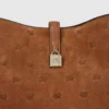 K/Autograph hobo-taske i ruskind med hængelås