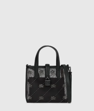K/Autograph padlock rhinestone tote bag