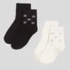 K/AUTOGRAPH RHINESTONE SOCKS – 2-PACK