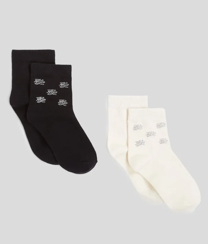 K/AUTOGRAPH RHINESTONE SOCKS – 2-PACK